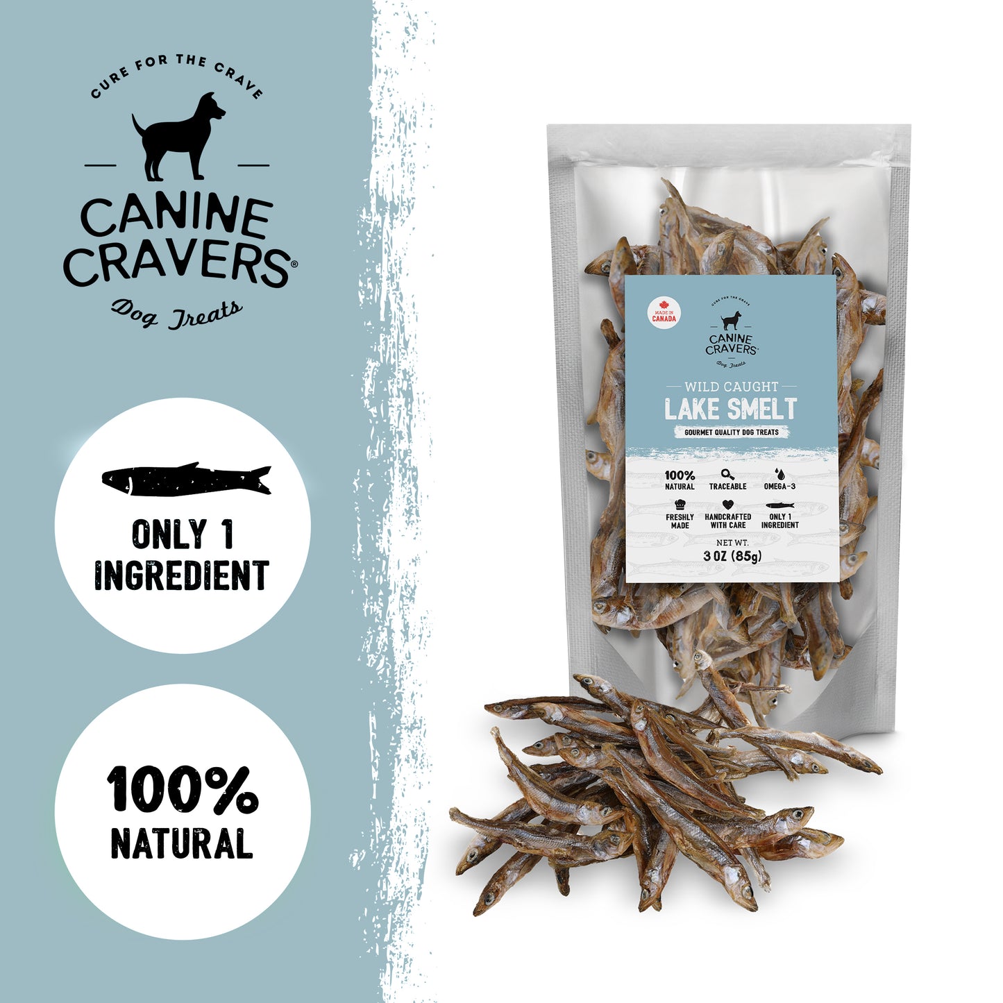 Wild Caught Lake Smelt 3 oz Bag