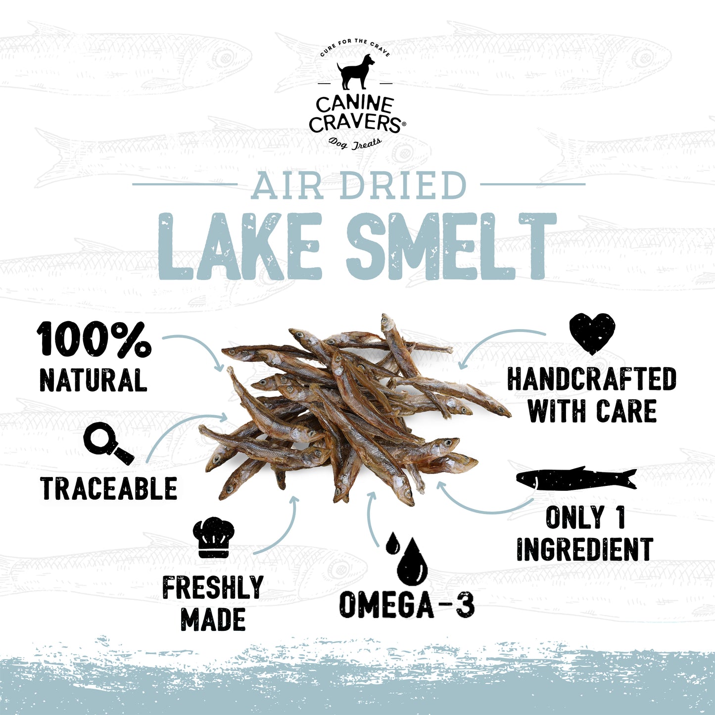 Wild Caught Lake Smelt 3 oz Bag